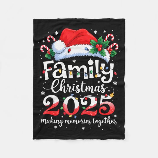 Family Christmas 2025 Matching Squad Santa Elf Fun Fleecedecke (Vorderseite)