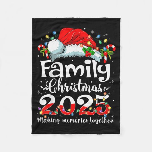 Family Christmas 2025 Matching Squad Santa Elf Fun Fleecedecke (Vorderseite)