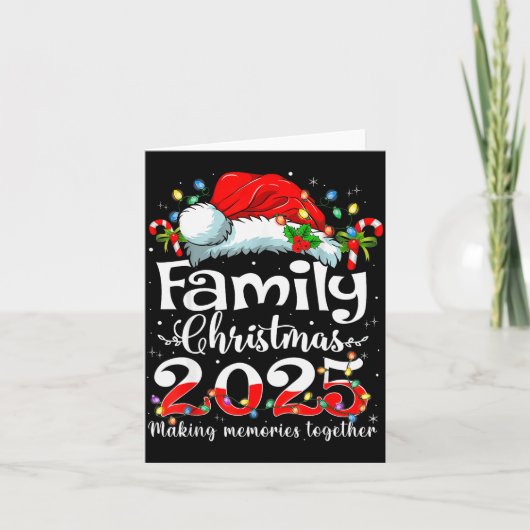 Family Christmas 2025 Matching Squad Santa Elf Fun Karte (Vorderseite)