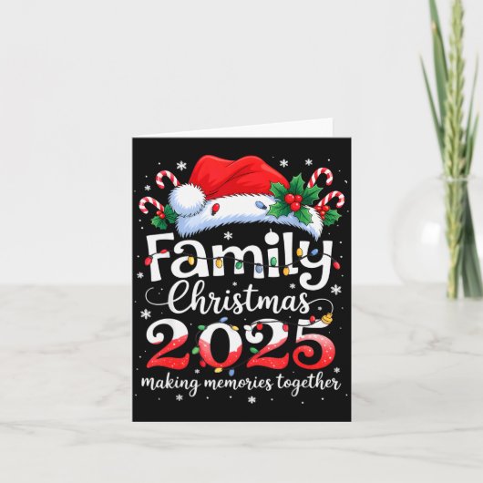 Family Christmas 2025 Matching Squad Santa Elf Fun Karte (Vorderseite)
