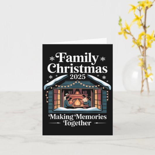 Family Christmas 2025 Matching Squad Santa Elf Fun Karte (Gelbe Blume)