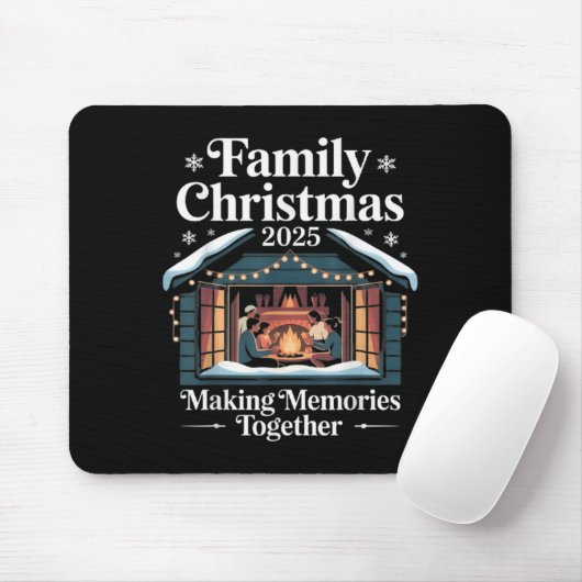 Family Christmas 2025 Matching Squad Santa Elf Fun Mousepad (Mit Mouse)