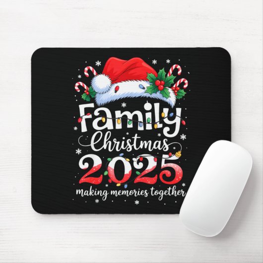 Family Christmas 2025 Matching Squad Santa Elf Fun Mousepad (Mit Mouse)