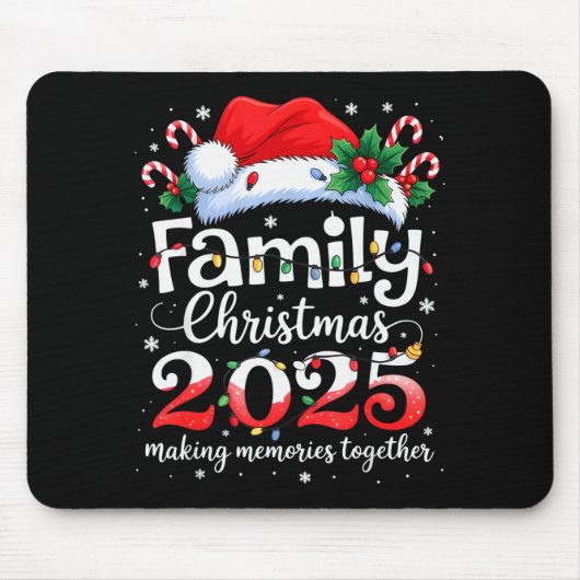 Family Christmas 2025 Matching Squad Santa Elf Fun Mousepad (Vorne)
