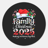 Family Christmas 2025 Matching Squad Santa Elf Fun Runder Aufkleber (Vorderseite)