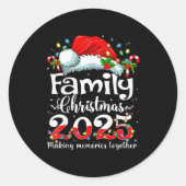 Family Christmas 2025 Matching Squad Santa Elf Fun Runder Aufkleber (Vorderseite)