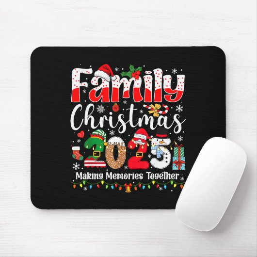 Family Christmas 2025 Matching Squad Santa Xmas Li Mousepad (Mit Mouse)