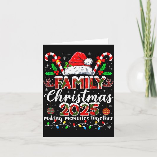 Family Christmas 2025 Matching Tee Xmas Santa Pjs Karte (Vorderseite)