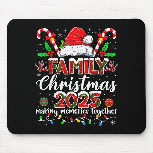 Family Christmas 2025 Matching Tee Xmas Santa Pjs Mousepad (Vorne)
