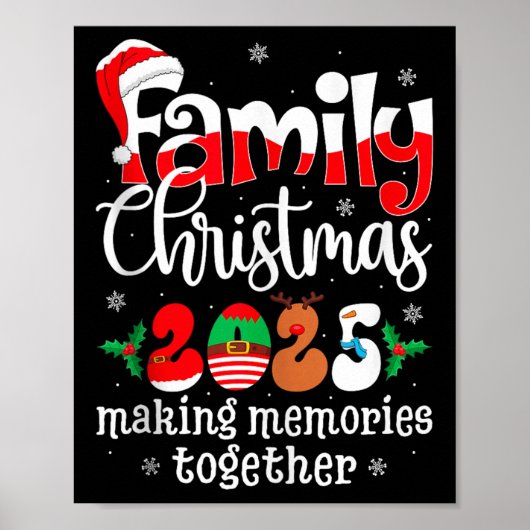 Family Christmas 2025 Matching Xmas Pajamas Christ Poster (Vorne)