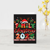 Family Christmas 2025 Ornament Santa Squad Pajamas Karte (Gelbe Blume)