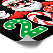 Family Christmas 2025 Rocker Santa Sungles Matchin Poster (Ecke)