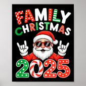 Family Christmas 2025 Rocker Santa Sungles Matchin Poster (Vorne)