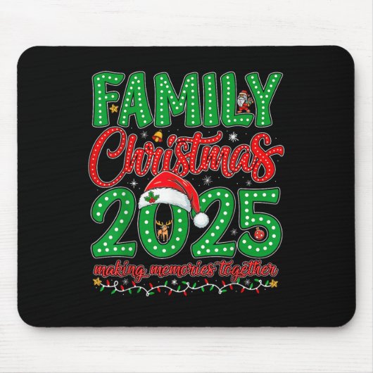 Family Christmas 2025 Squad Santa Elf Xmas Matchin Mousepad (Vorne)