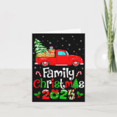 Family Christmas 2025 Truck Tree Squad Matching Xm Karte (Vorderseite)
