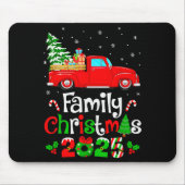 Family Christmas 2025 Truck Tree Squad Matching Xm Mousepad (Vorne)
