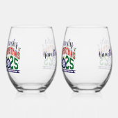 Family Christmas 2025 Weinglas Ohne Stiel (Links)