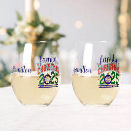 Family Christmas 2025 Weinglas Ohne Stiel