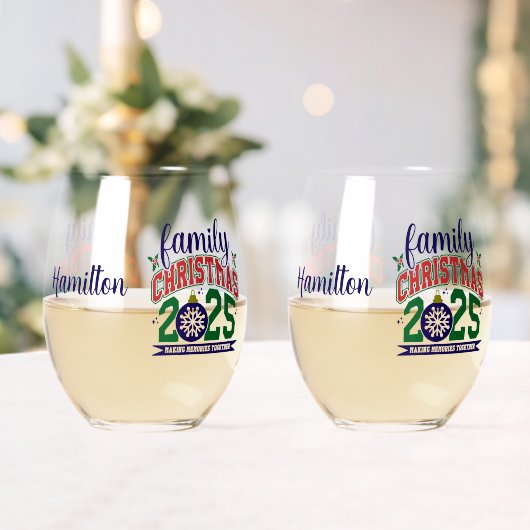 Family Christmas 2025 Weinglas Ohne Stiel (Insitu (Hochzeit))