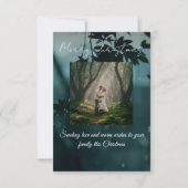 Family Christmas Card Custom Photo Holiday Message Dankeskarte (Vorderseite)