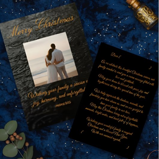 Family Christmas Card – Editable Design Dankeskarte