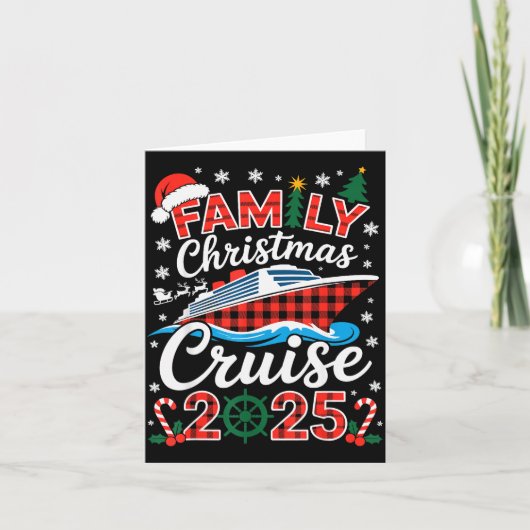 Family Christmas Cruise 2025 Holiday Vacations For Karte (Vorderseite)
