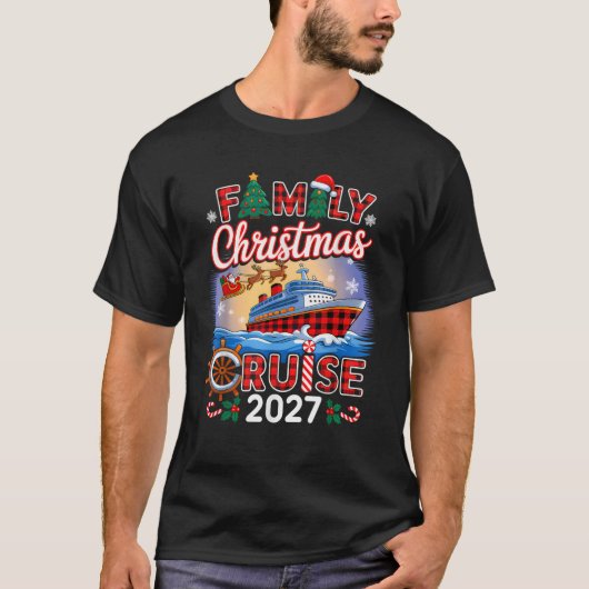 Family Christmas Cruise 2027 Matching Family Cruis T-Shirt (Vorderseite)