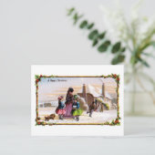 Family Christmas Feiertagspostkarte (Stehend Vorderseite)