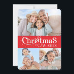 FAMILY CHRISTMAS FOTO Stilvolle Typografie rot Feiertagskarte<br><div class="desc">von kat massard >>> www.simplysweetPAPERIE.com << Ein elegantes, typografisches Design mit den zitierten Weihnachtswünschen. Multi Foto Option für Ihre schöne Familie. TIPS 1. Um das Foto zu verändern, drücken Sie den Knopf "Anpassen". 2. Sie können auch die Schriftart ändern, verschieben und mehr Text hinzufügen! BENÖTIGEN SIE HILFE, DASS IHR FOTO...</div>
