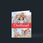 FAMILY CHRISTMAS FOTO Stilvolle Typografie rot Feiertagskarte<br><div class="desc">von kat massard >>> www.simplysweetPAPERIE.com << Ein elegantes, typografisches Design mit den zitierten Weihnachtswünschen. Multi Foto Option für Ihre schöne Familie. TIPS 1. Um das Foto zu verändern, drücken Sie den Knopf "Anpassen". 2. Sie können auch die Schriftart ändern, verschieben und mehr Text hinzufügen! BENÖTIGEN SIE HILFE, DASS IHR FOTO...</div>