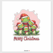 Family christmas frogs (1) aufkleber (Blatt)