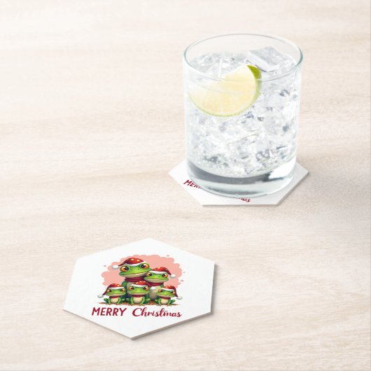 Family christmas frogs (3) untersetzer (Vor Ort)
