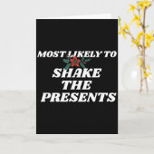 Family Christmas Funny Most Likely To Shake The Karte (Gelbe Blume)