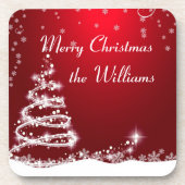 Family Christmas Getränkeuntersetzer (Vorderseite)