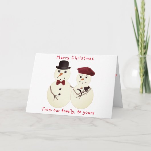 Family Christmas greeting card Feiertagskarte (Vorderseite)