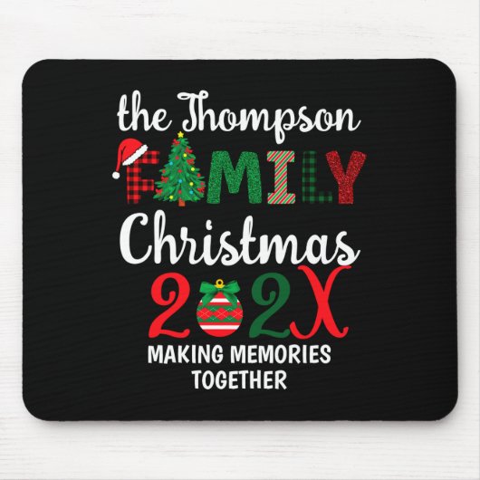 Family Christmas Making Memories Together  Mousepad (Vorne)