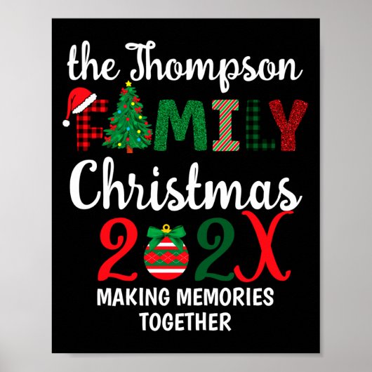 Family Christmas Making Memories Together  Poster (Vorne)