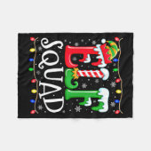 Family Christmas Matching Pajamas Elf Xmas Squad Fleecedecke (Vorderseite (Horizontal))