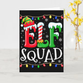 Family Christmas Matching Pajamas Elf Xmas Squad Karte (Gelbe Blume)
