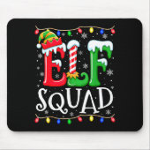 Family Christmas Matching Pajamas Elf Xmas Squad  Mousepad (Vorne)