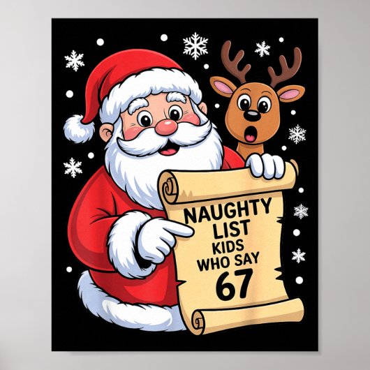 Family Christmas Meme About Naughty List And Six S Poster (Vorne)