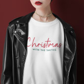 Family Christmas | Modern Minimalist Family Name Sweatshirt