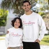 Family Christmas | Modern Minimalist Family Name Sweatshirt
