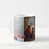 Family Christmas Mug with Border Collie – Cozy Hol Kaffeetasse (Vorderseite Links)