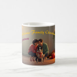 Family Christmas Mug with Border Collie – Cozy Hol Kaffeetasse