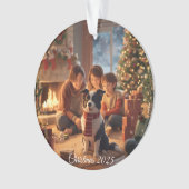 Family Christmas Ornament with Border Collie – Coz (Vorderseite)