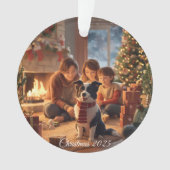 Family Christmas Ornament with Border Collie – Coz (Vorderseite)