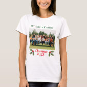 Family Christmas Personalize Name & Photo T-shirt (Vorderseite)