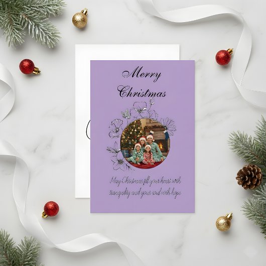 Family Christmas Photo Card Dankeskarte