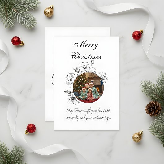 Family Christmas Photo Card Dankeskarte